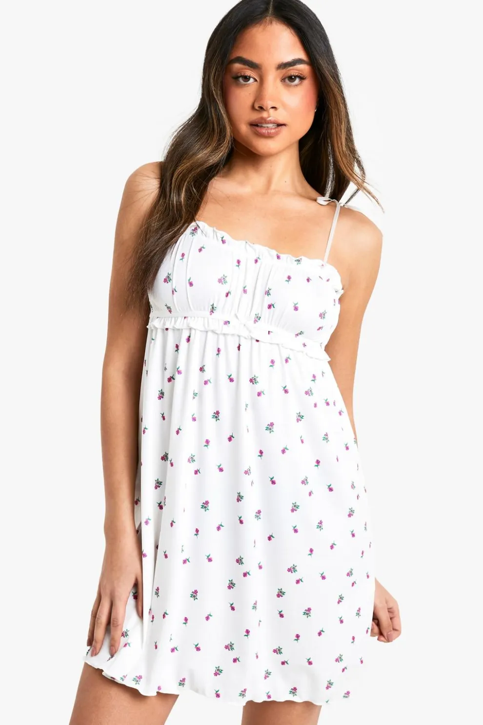 Rosebud Ruffle Bow Strap Chemise | Nasty Gal