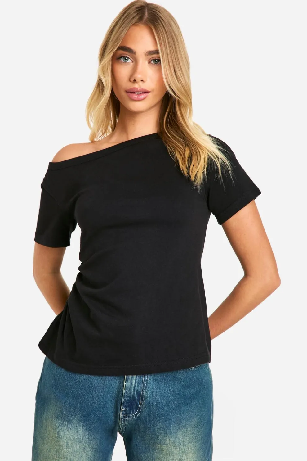 Asymmetric Cinched In One Shoulder Top | Nasty Gal