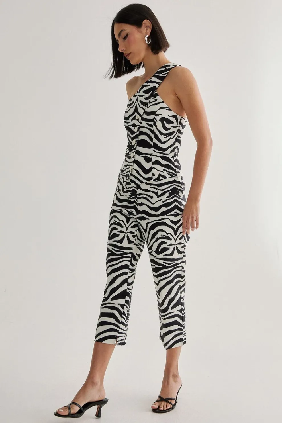Zebra Print Tailored Capri Trouser | Nasty Gal