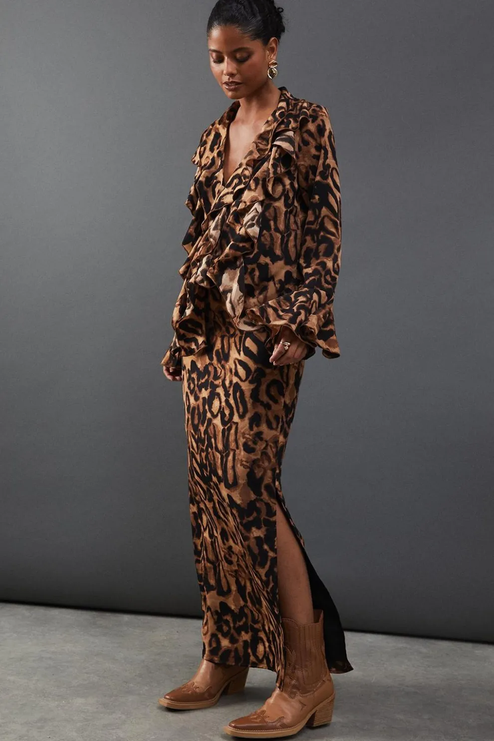 Chiffon Column Maxi Skirt | Nasty Gal