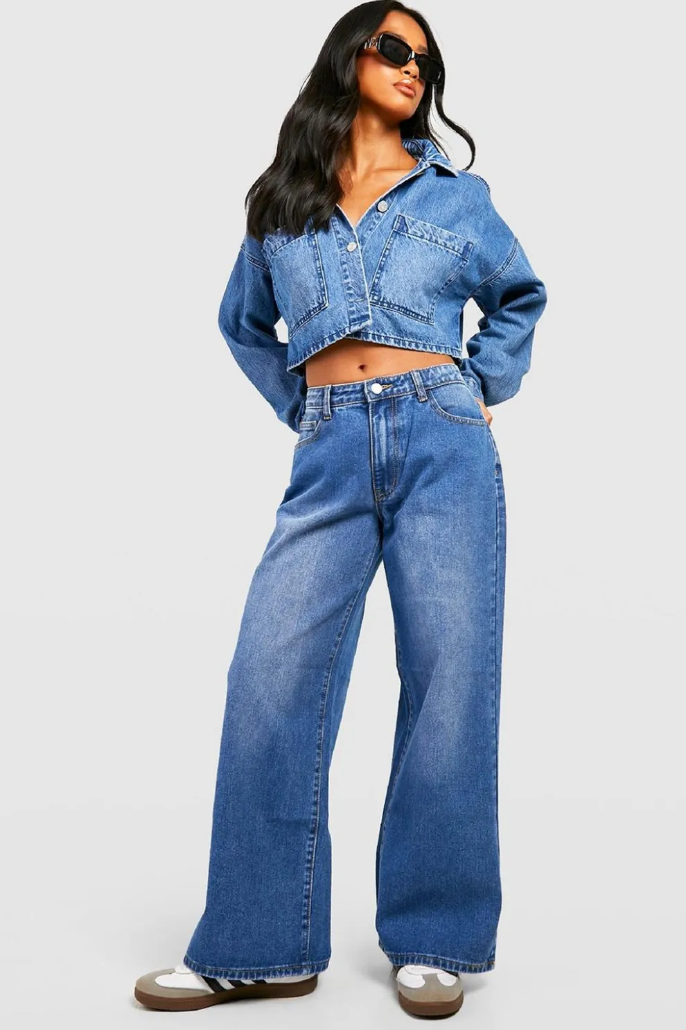 Petite High Waist Wide Leg Jeans | Nasty Gal