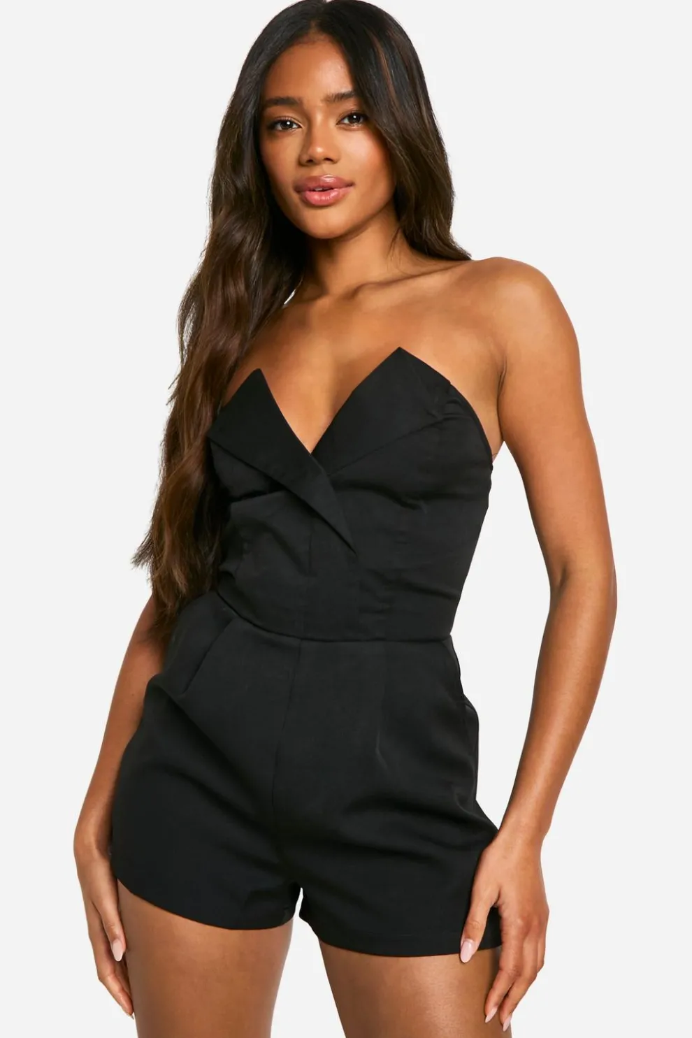 Tailored Bandeau Playsuit | Nasty Gal