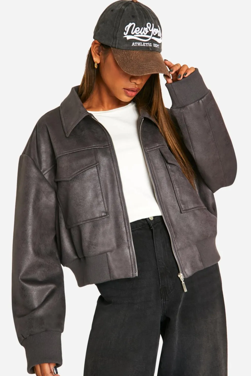 Faux Suede Bomber Jacket | Nasty Gal