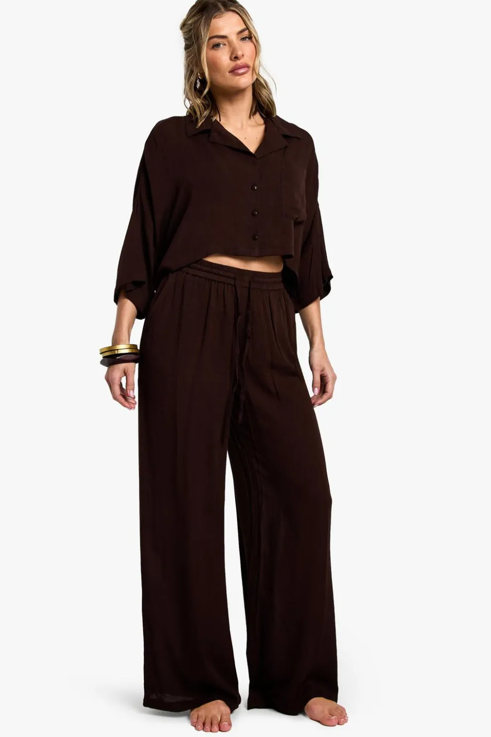 Beachwear Essentials Wide Leg Trousers | Nasty Gal
