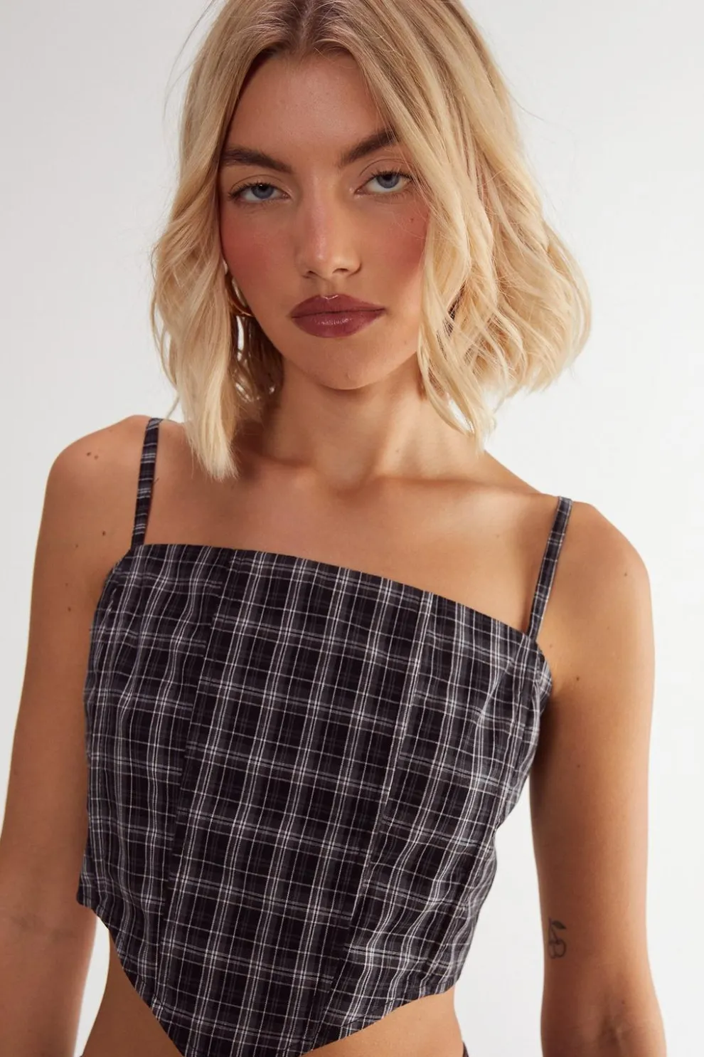 Check Corset Top | Nasty Gal