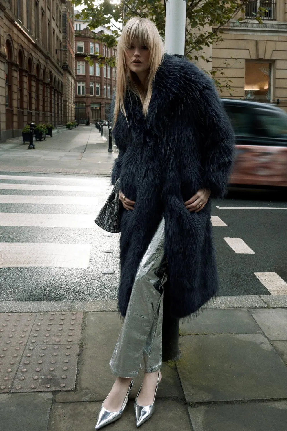 Premium Metallic Crackle Faux Leather Trouser | Nasty Gal