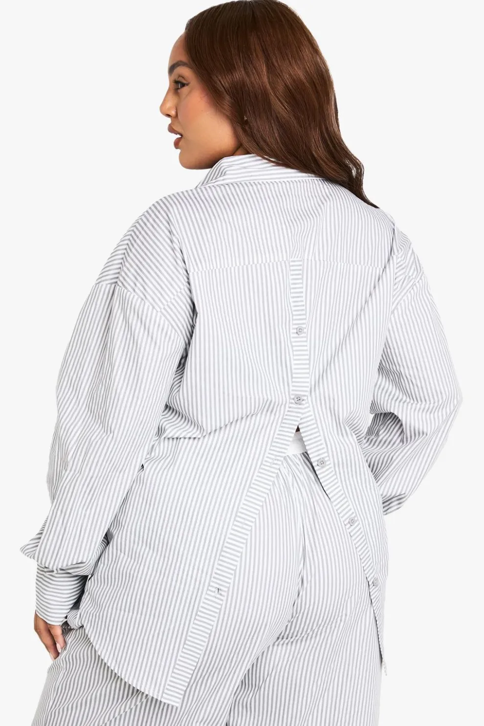 PLUS OPEN BACK STRIPE SHIRT | Nasty Gal