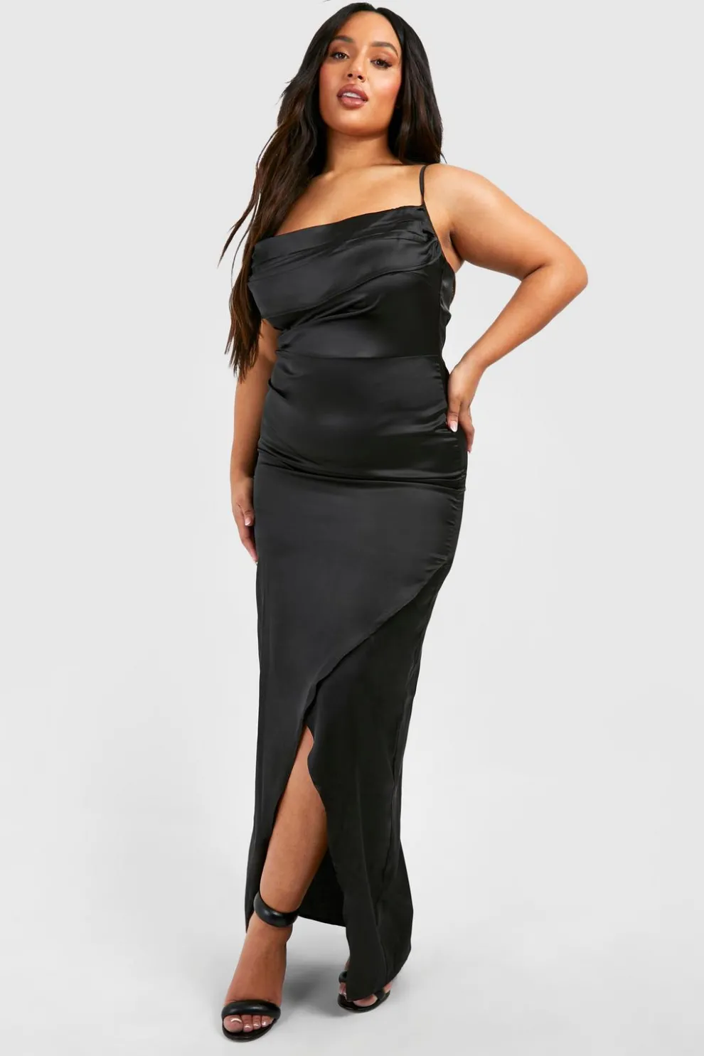Plus Cowl Neck Strappy Maxi Slip Dress | Nasty Gal