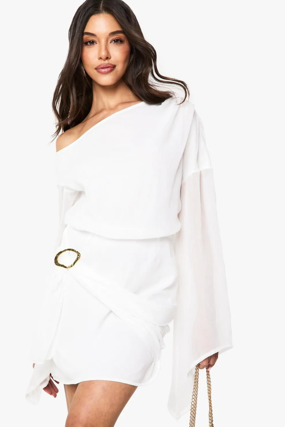 Trim Belt Wrap Mini Dress | Nasty Gal