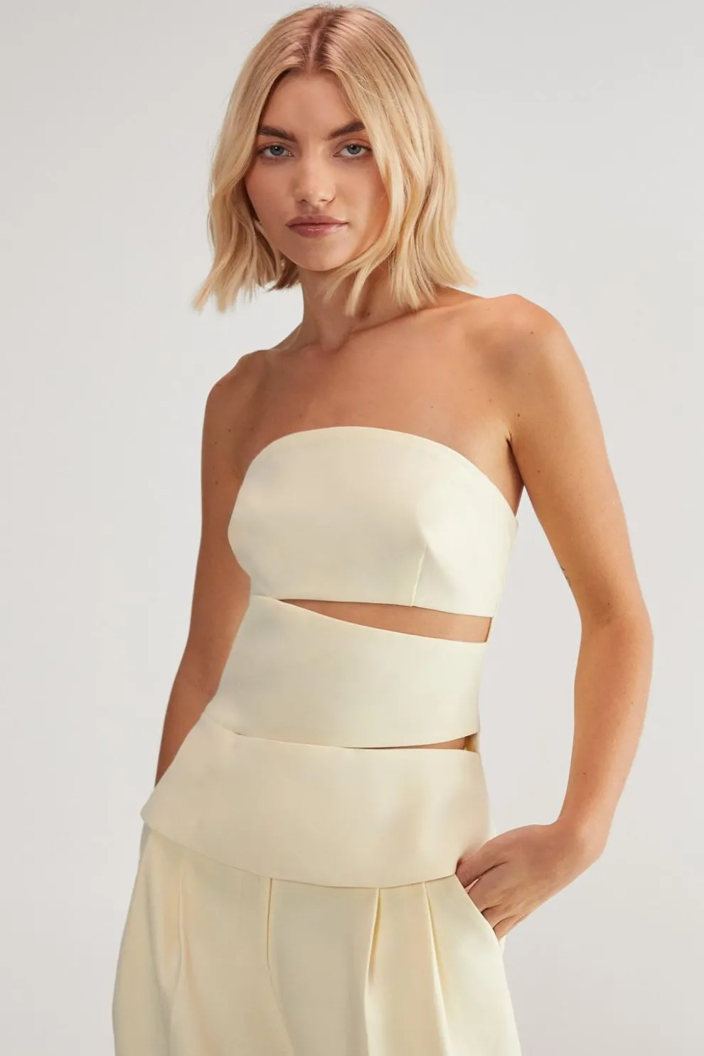 Premium Tailored Cut Out Bustier Top | Nasty Gal