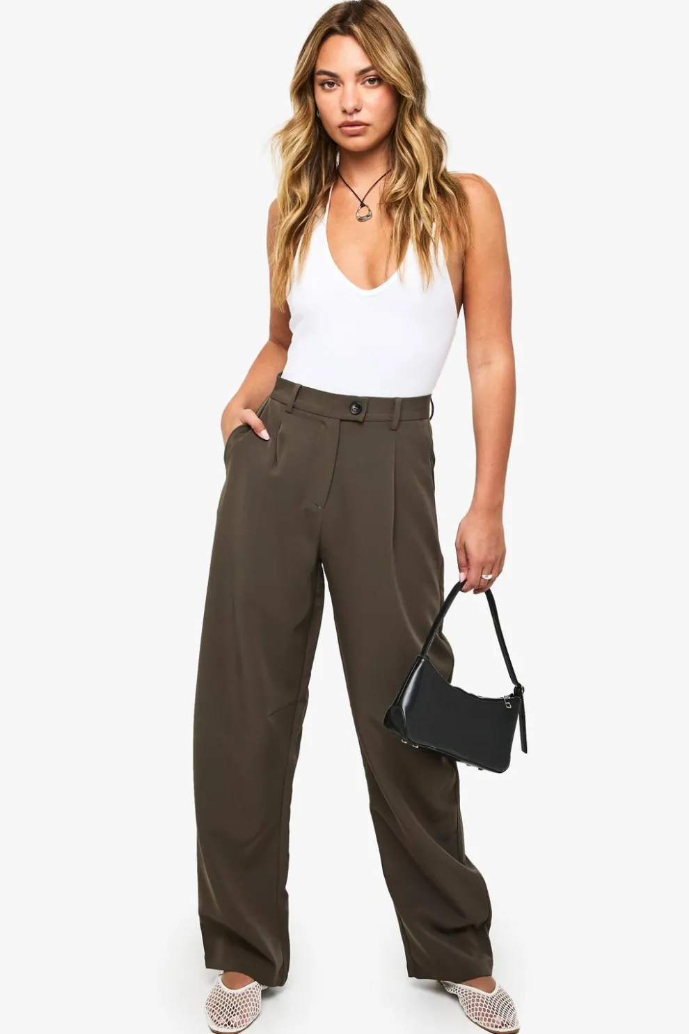 Woven Tailored Barrel Leg Trouser | Nasty Gal