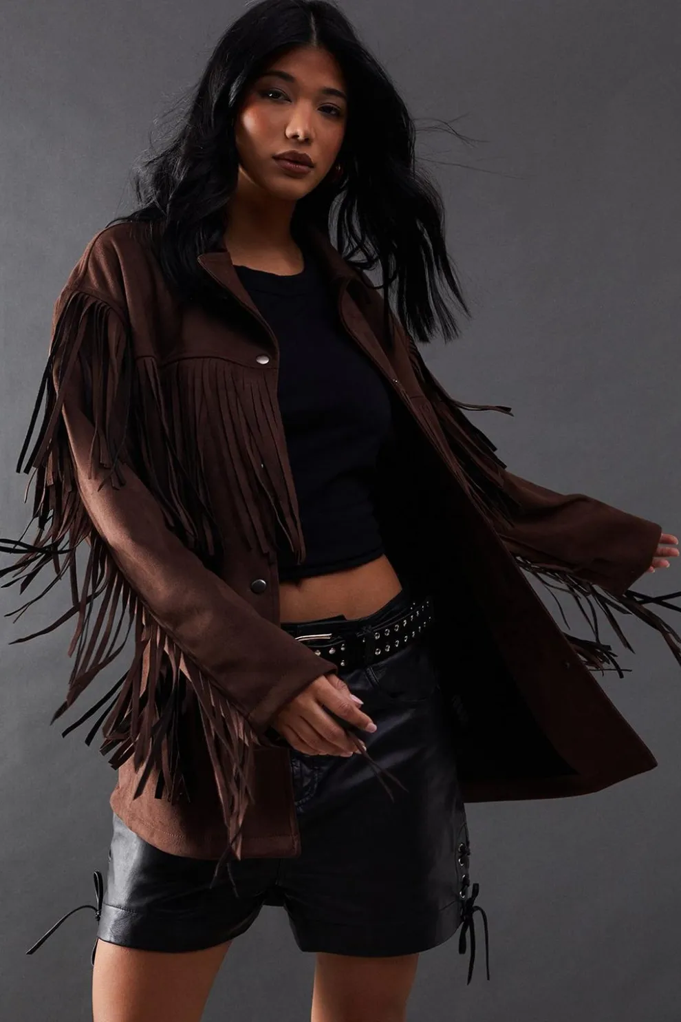 Suedette Western Fringed Jacket | Nasty Gal