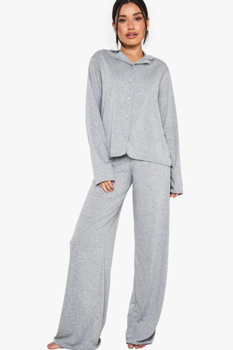 Tall Long Sleeve Shirt & Trousers Pyjama Set | Nasty Gal