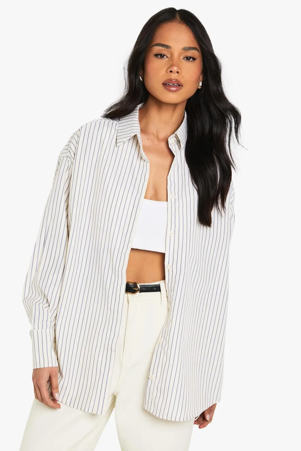 Oversized Fine Stripe Shirt | Nasty Gal