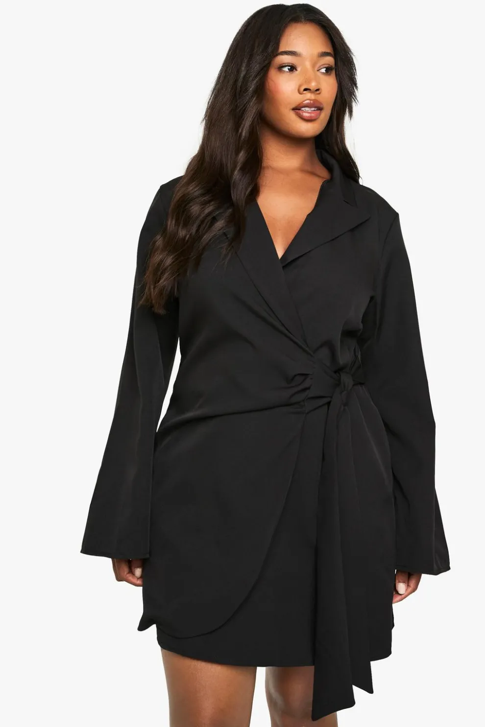 Plus Tie Waist Tailored Blazer Dress | Nasty Gal