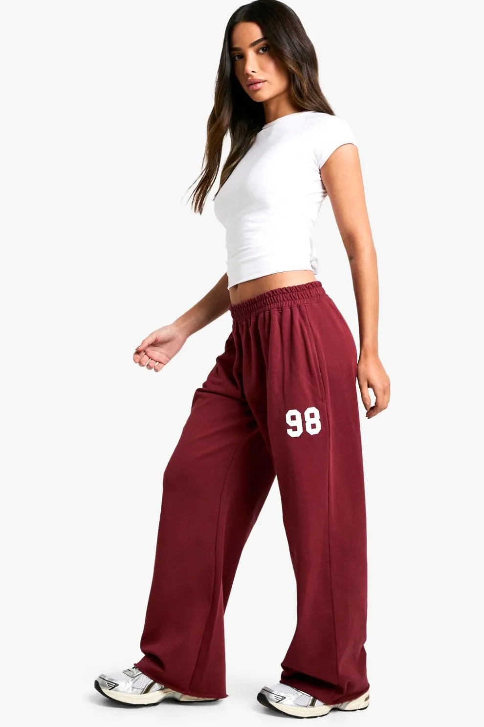 Petite 98 Slogan Straight Leg Jogger | Nasty Gal