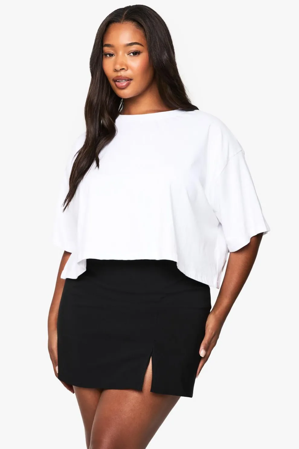 Plus Bengaline Split Aline Skirt | Nasty Gal