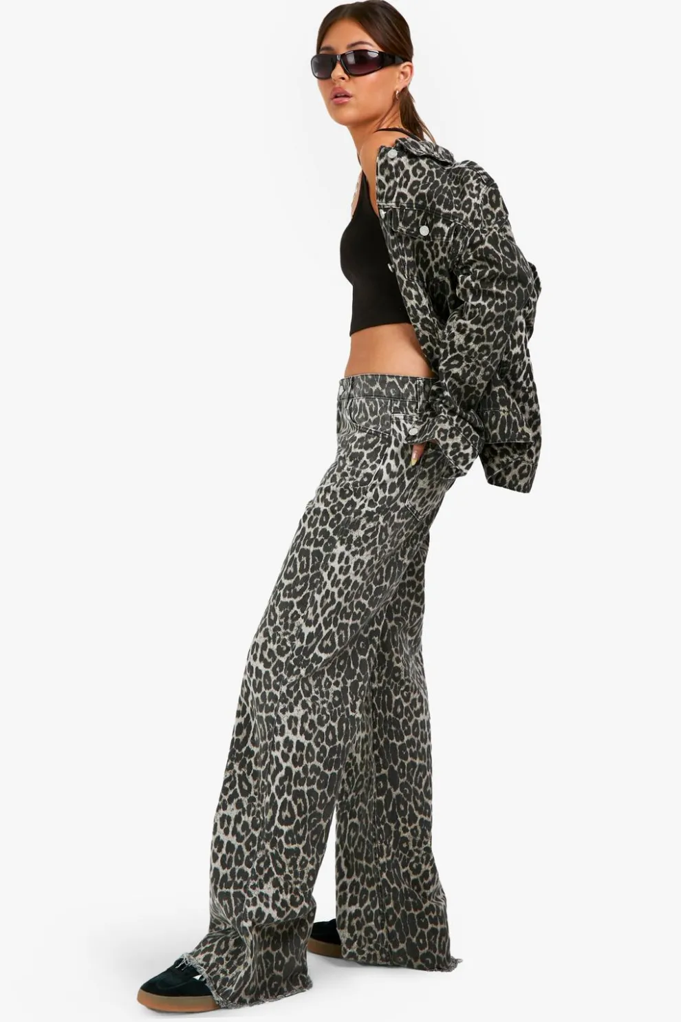 Leopard Straight Leg Jeans | Nasty Gal