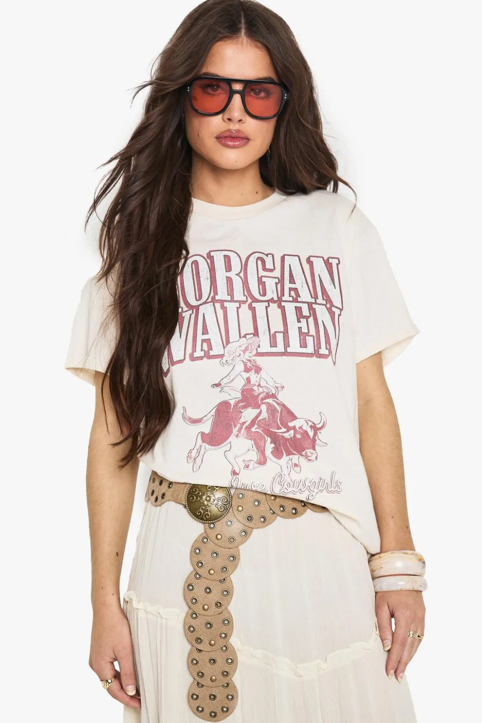 Morgan Wallen License Cowgirls Printed Oversized T-Shirt | Nasty Gal