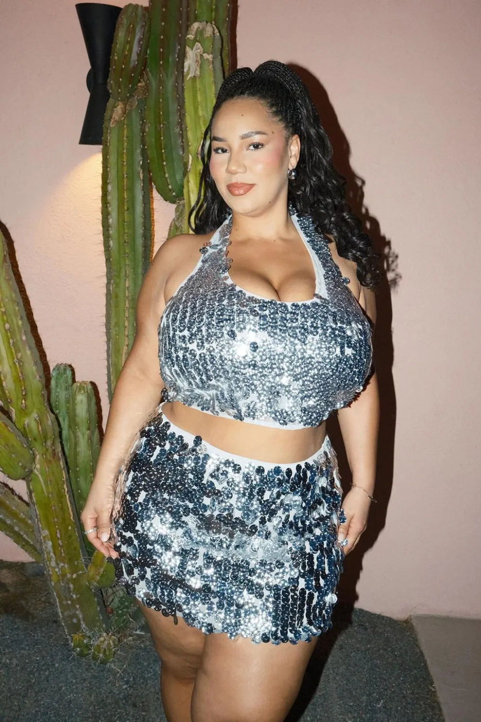 Sequin Haltnerneck Crop Top | Nasty Gal