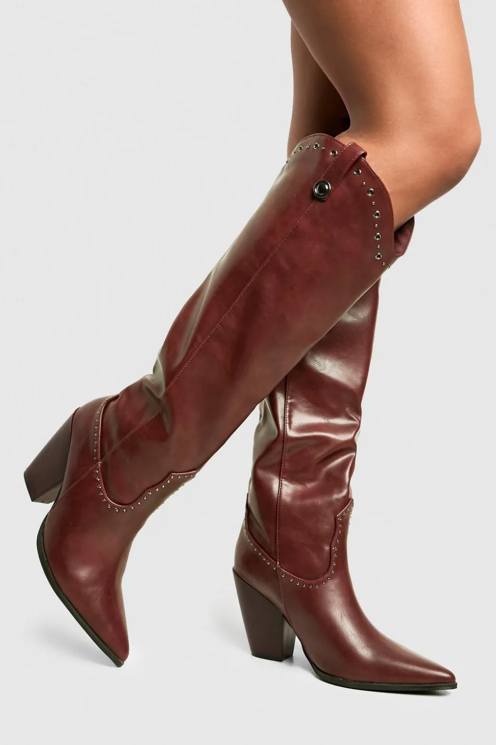 Western Studded Detail Boots | Nasty Gal