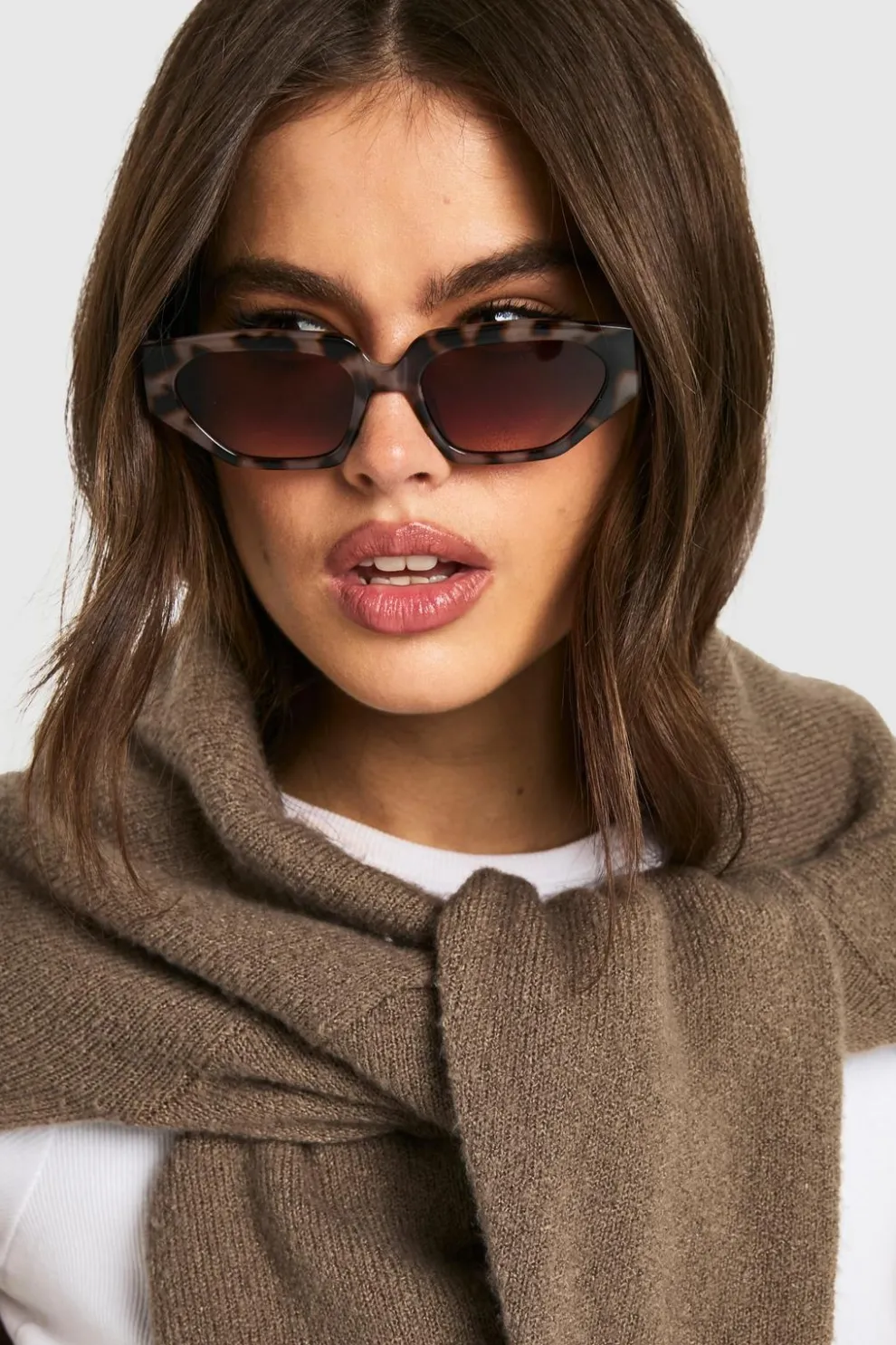 Leopard Rectangular Sunglasses | Nasty Gal