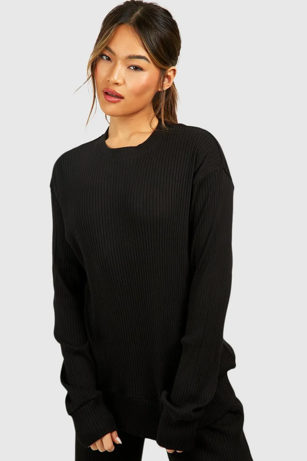 Loungewear Rib Long Sleeve T-Shirt | Nasty Gal