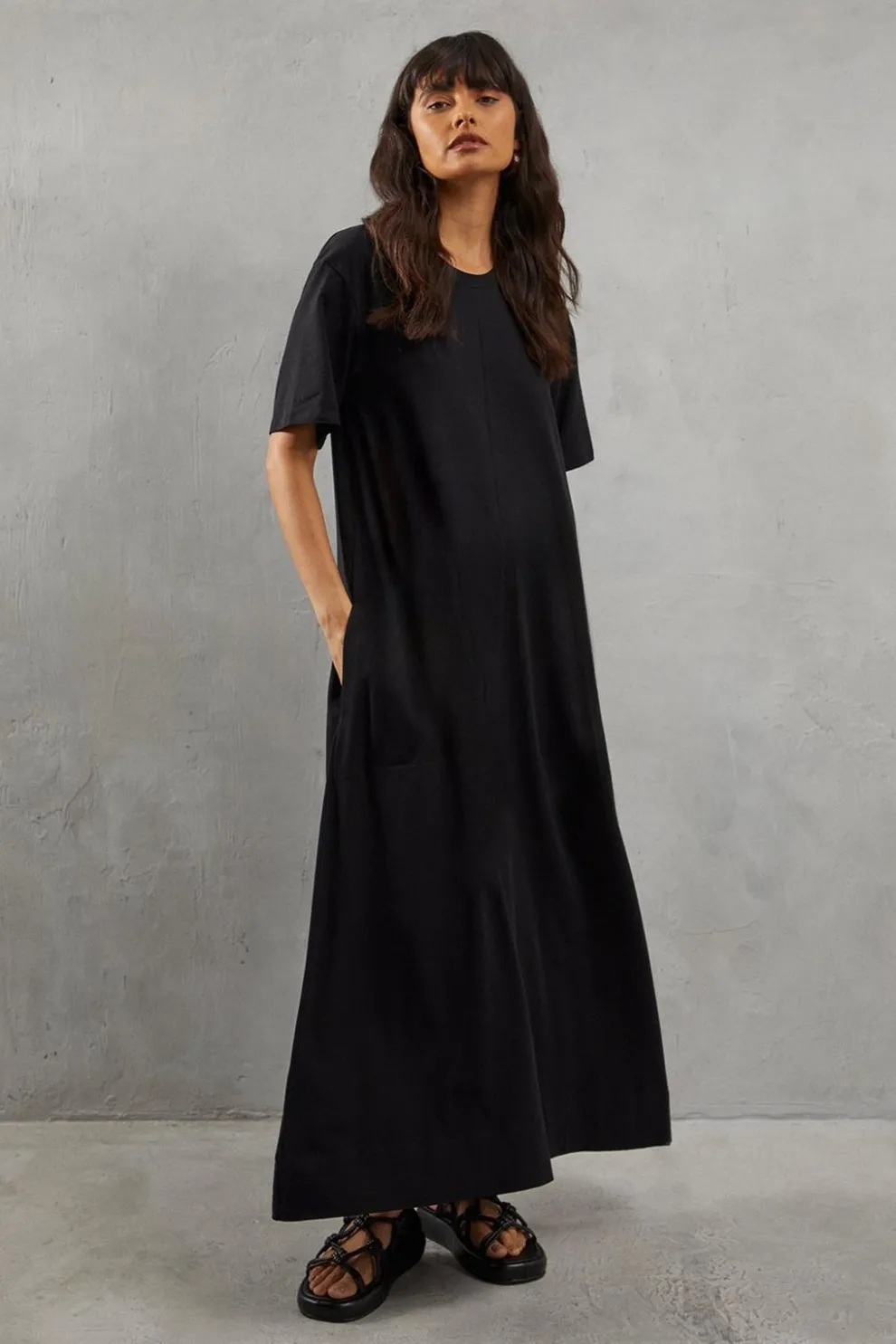 Plain Trapeze Midi Dress | Nasty Gal