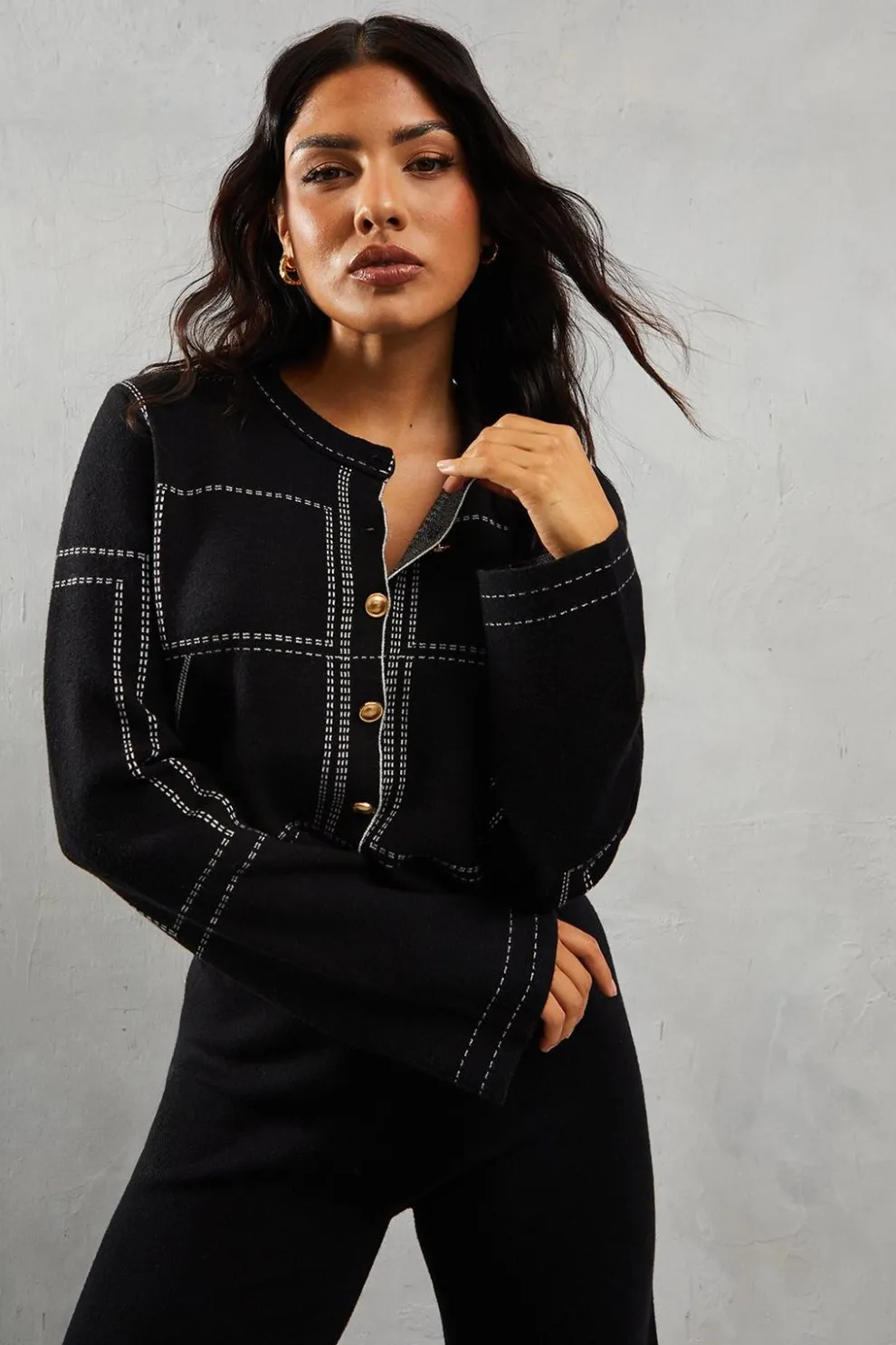 Knitted Rib Waistband Wide Leg Trouser | Nasty Gal