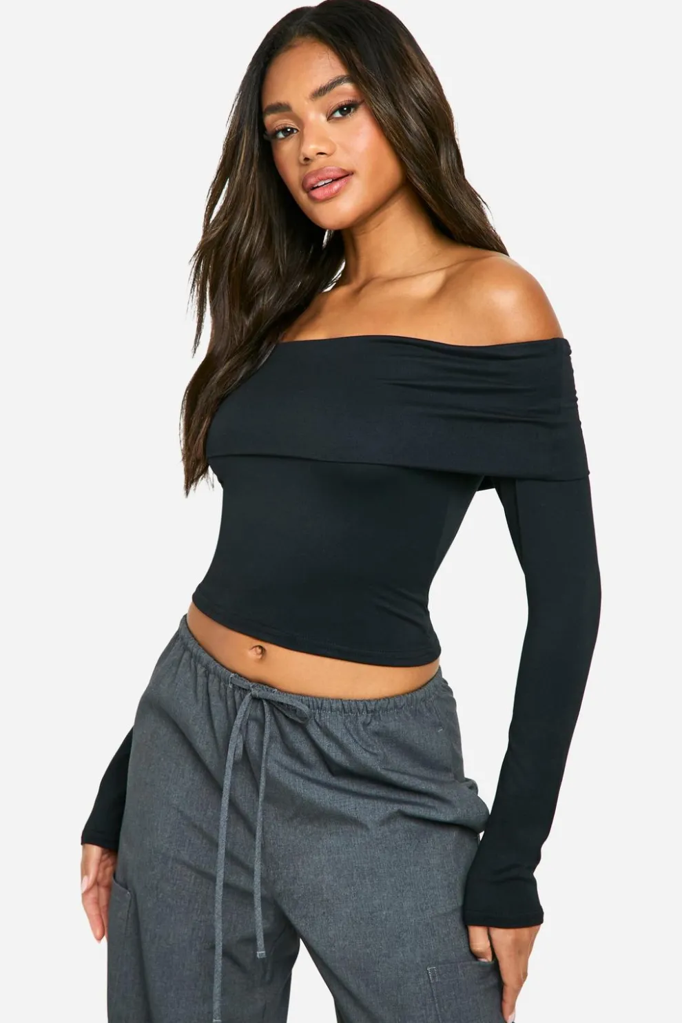 Fold Over Long Sleeve Top | Nasty Gal
