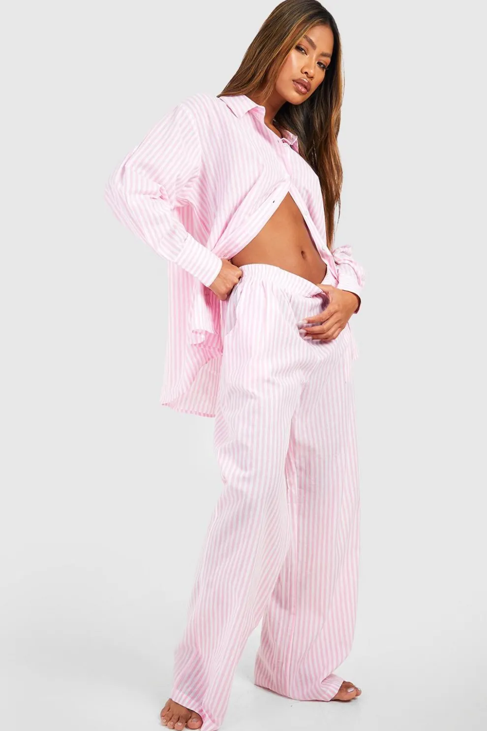 Cotton Pinstripe Pyjama Trouser | Nasty Gal