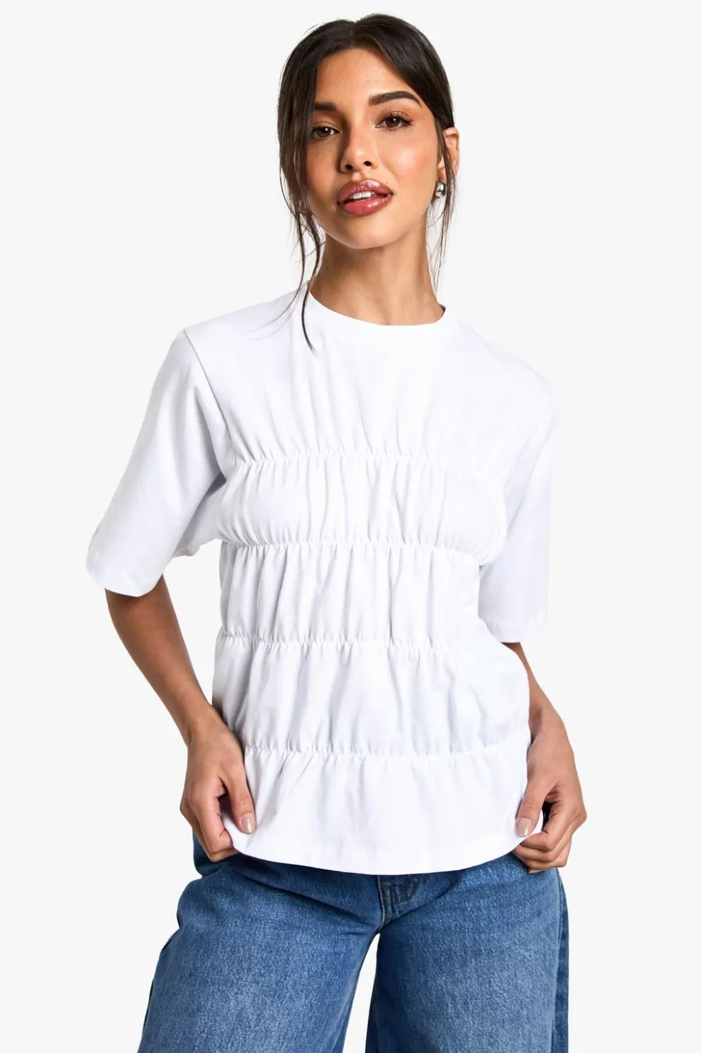 Shirred Cap Sleeve Top | Nasty Gal