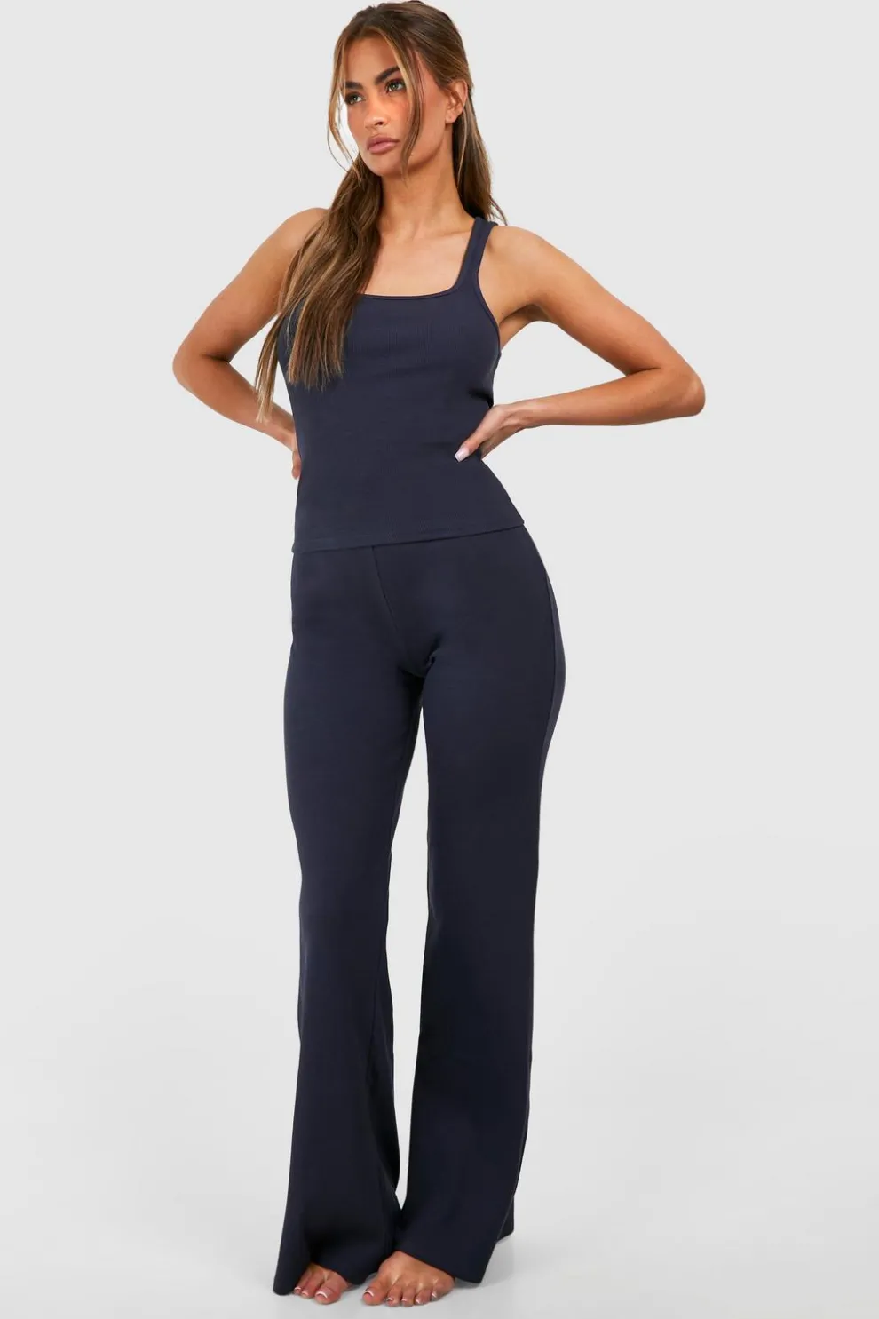 Premium Rib Flare Lounge Trouser | Nasty Gal