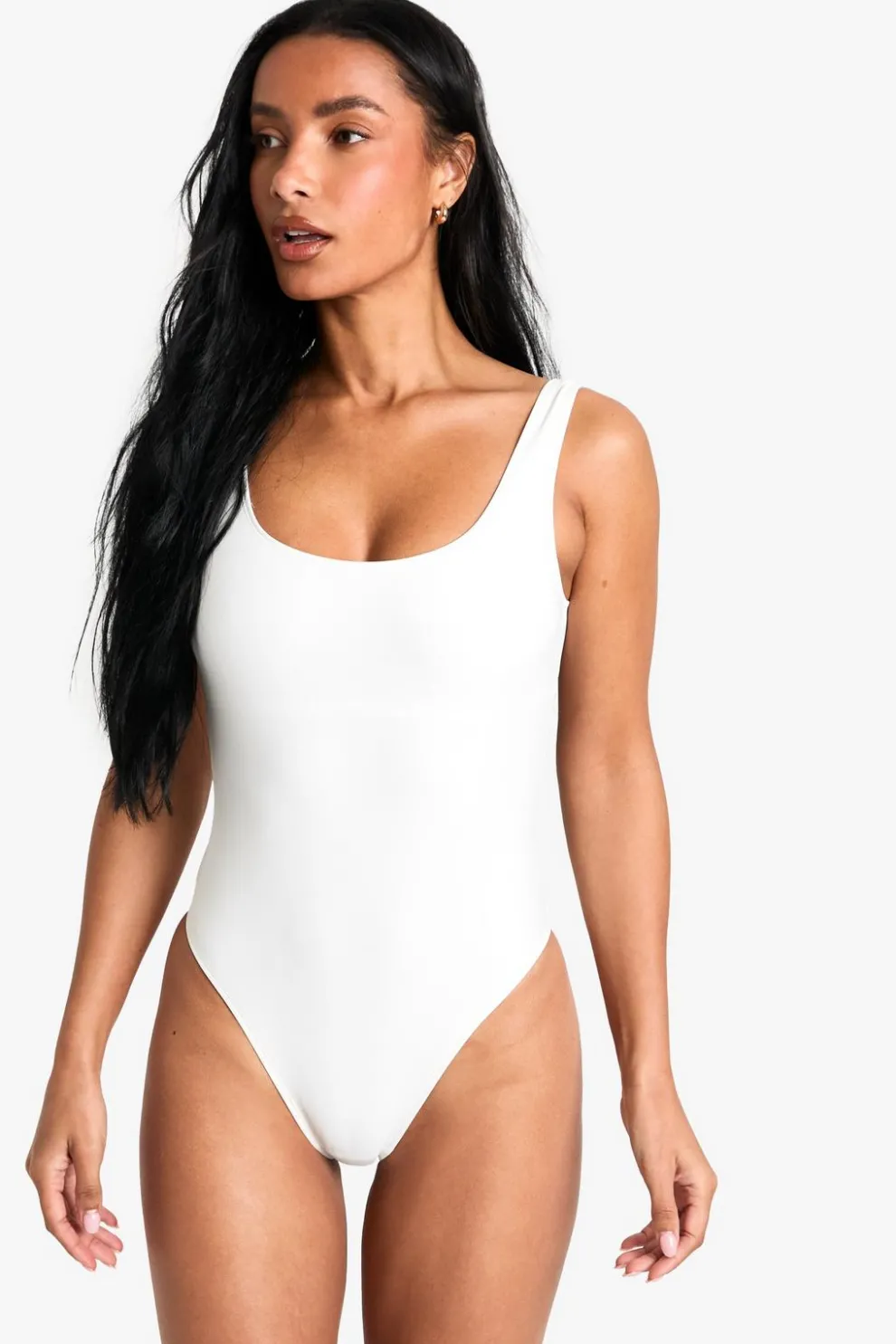 Petite Swimwear Essentials Square Neck Swimsuit | Nasty Gal