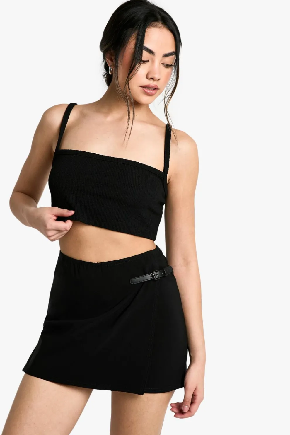 Bengaline Buckle Detail Mini Skort | Nasty Gal