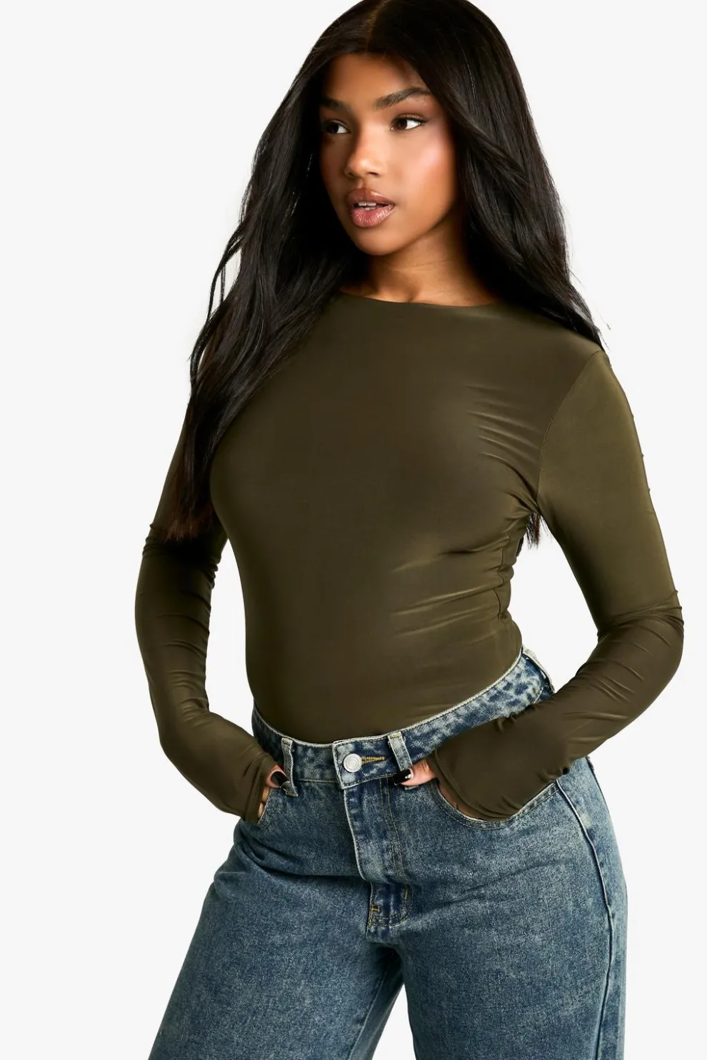 Double Layer Slinky Long Sleeve Top | Nasty Gal