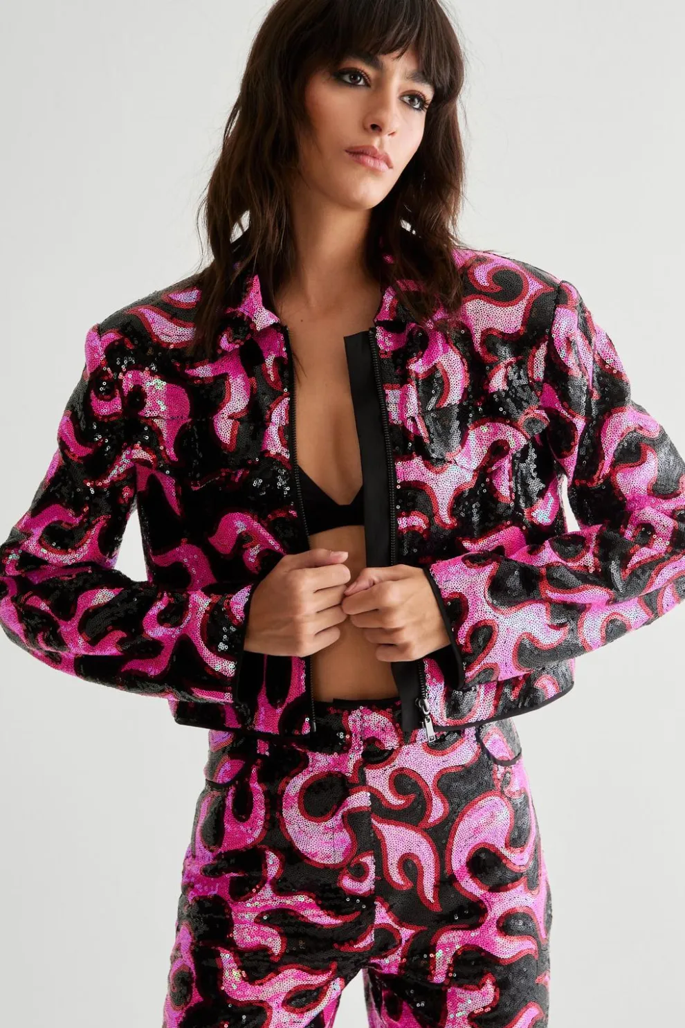 Premium Western Sequin Trucker Jacket | Nasty Gal