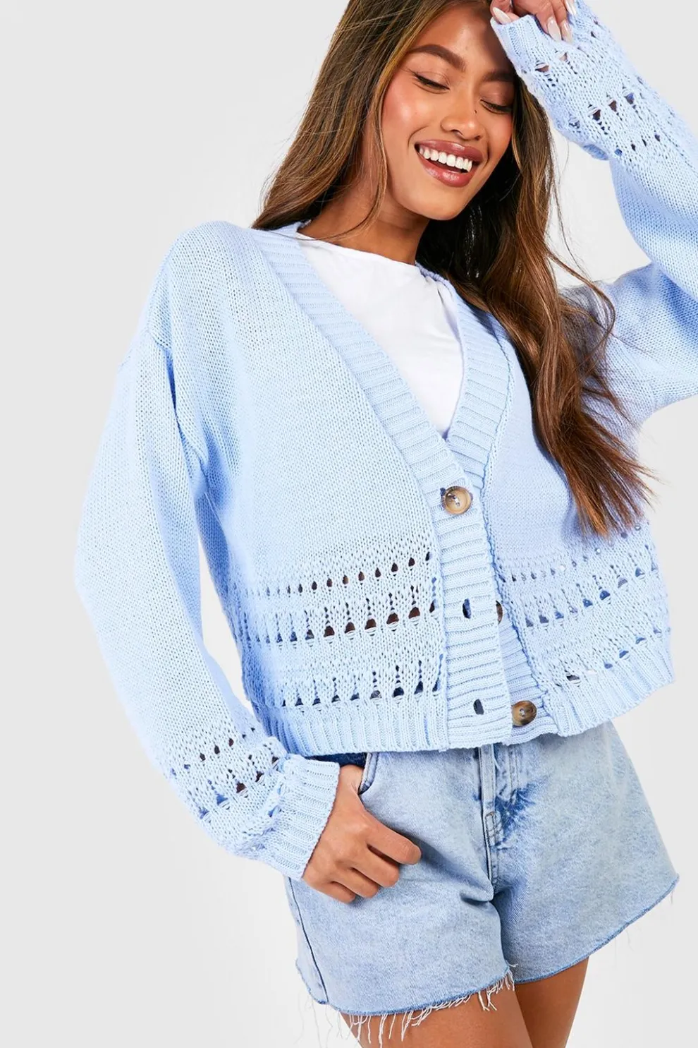 Crochet Hem Crop Cardigan | Nasty Gal