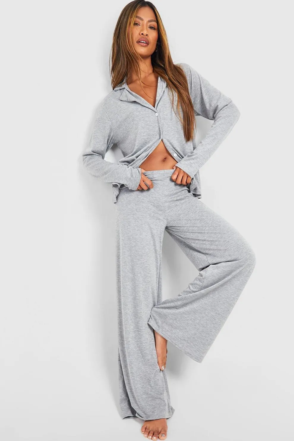 Jersey Wide Leg Pyjama Trouser | Nasty Gal
