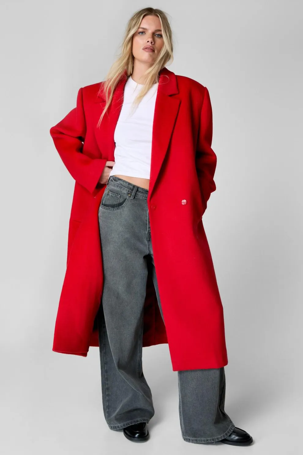 Premium Wool Blend Double Breasted Coat | Nasty Gal