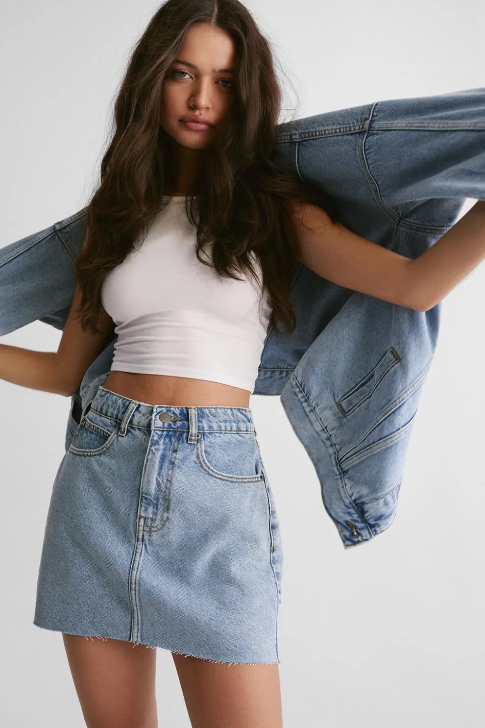 The Denim Pelmet Skirt | Nasty Gal