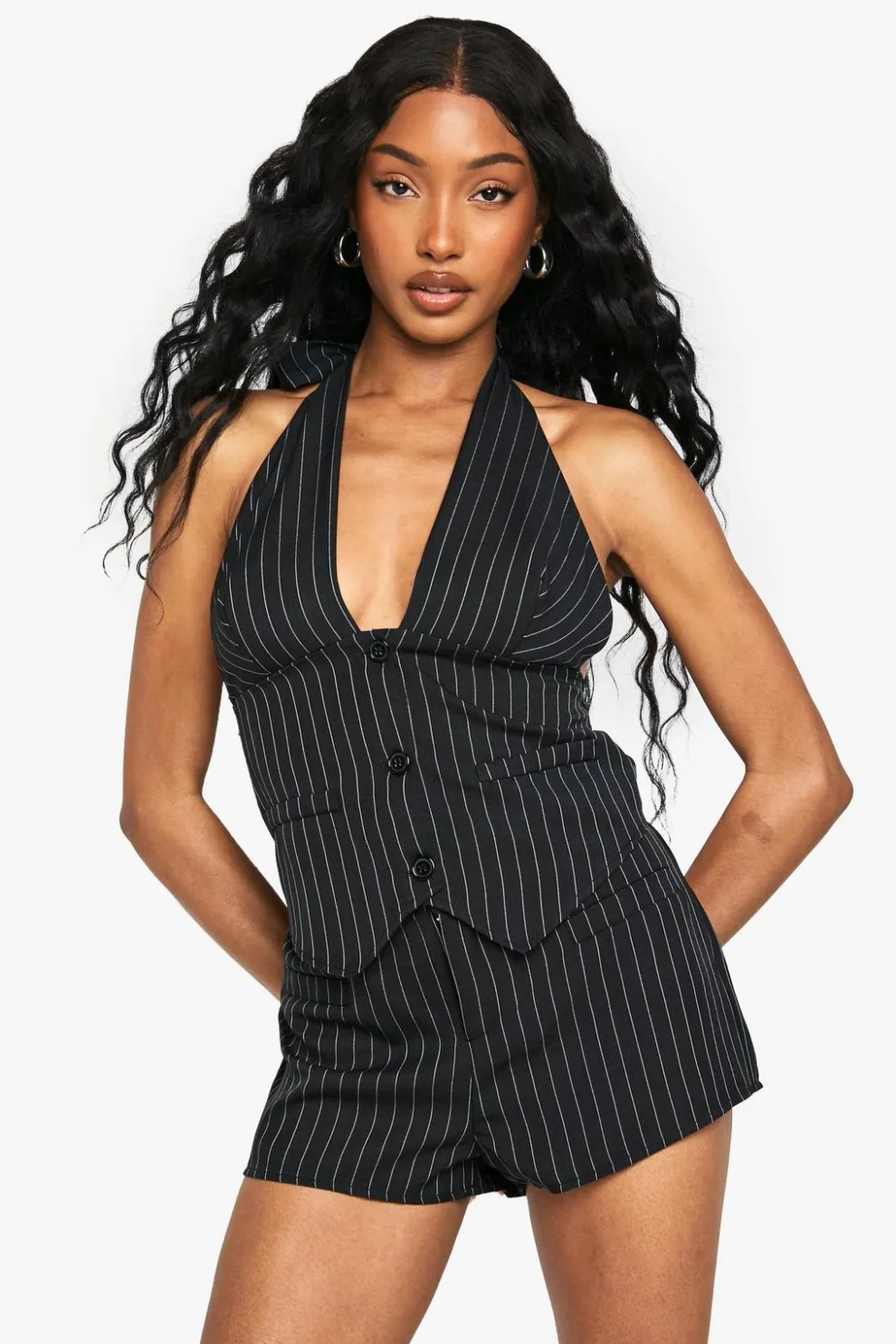 Pinstripe Tailored Hot Pant | Nasty Gal