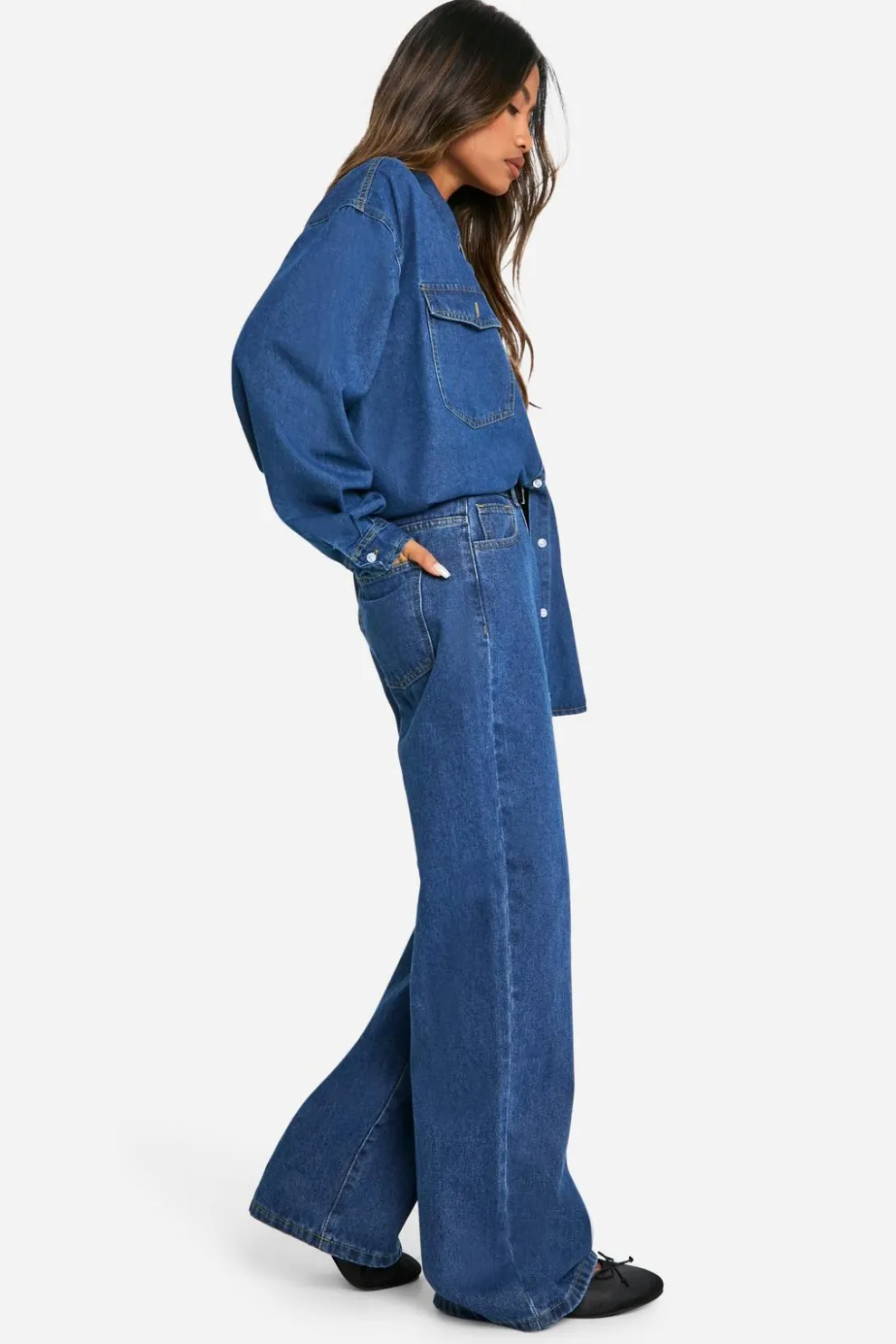 Boohoo Basics High Waisted Wide Leg Jeans | Nasty Gal