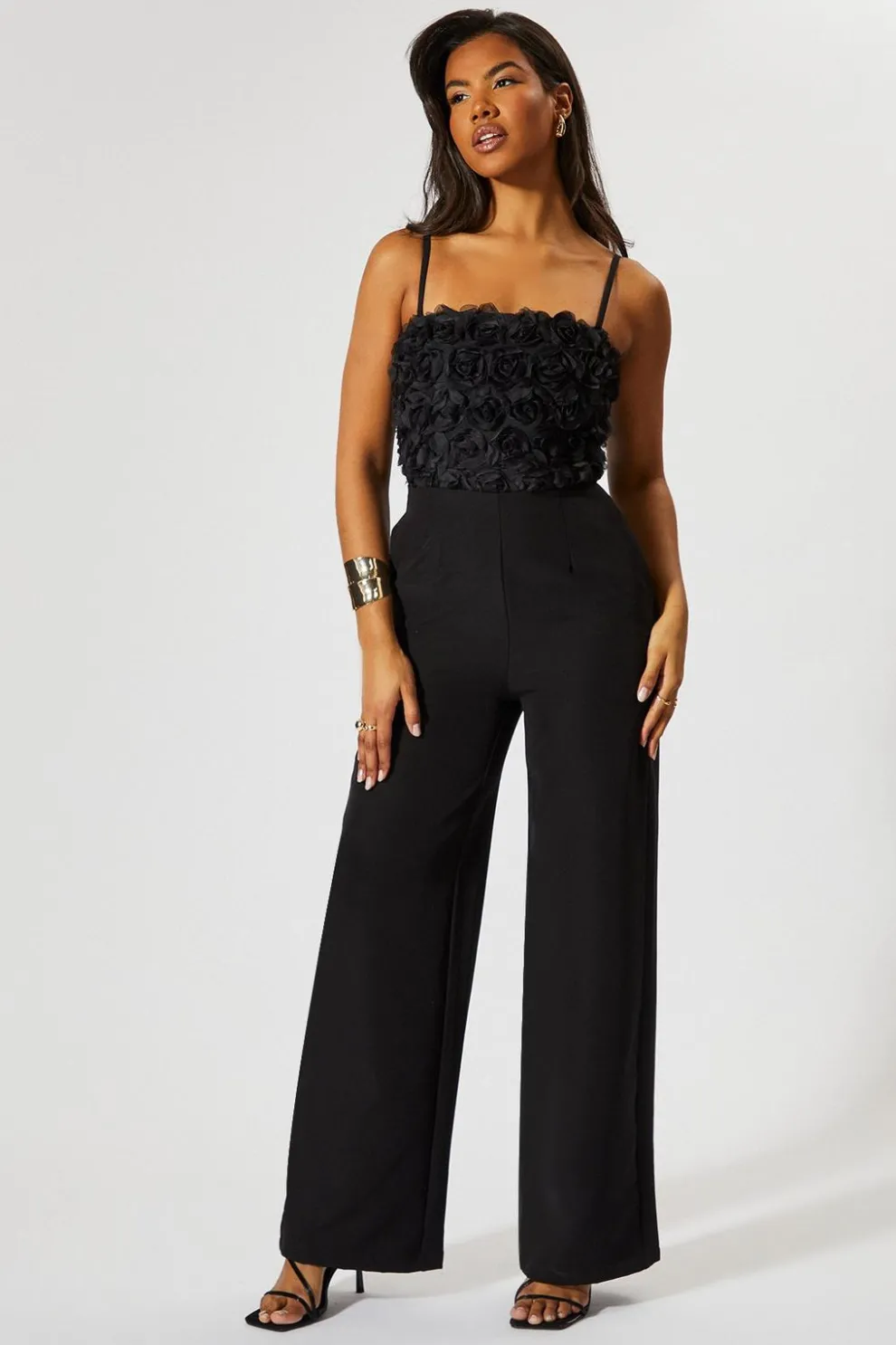 Floral Bandeau Wide Leg Jumpsuit | Nasty Gal