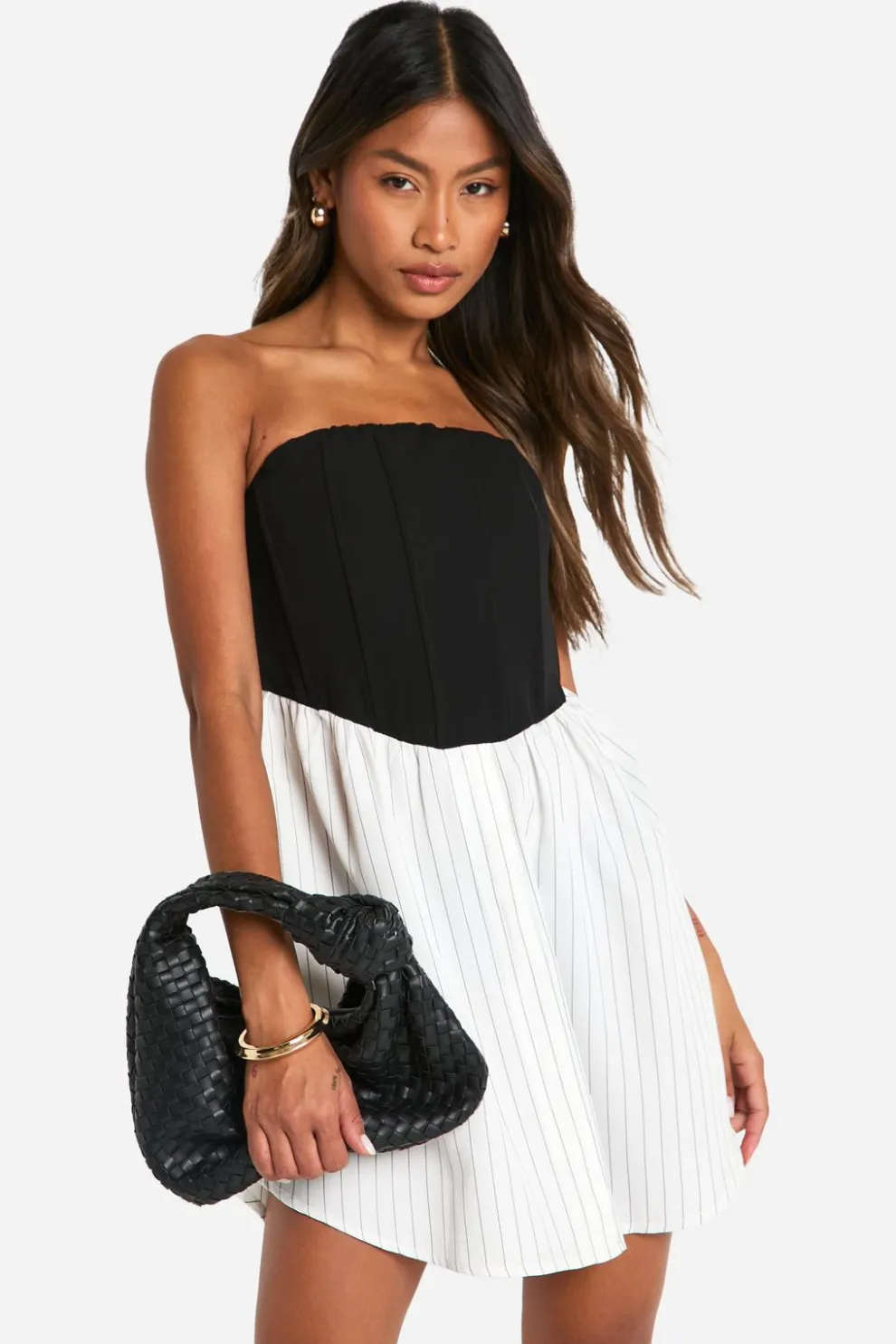 Corset Stripe Shirt Dress | Nasty Gal