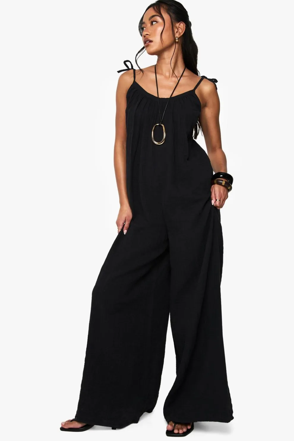 Cheesecloth Swing Jumpsuit | Nasty Gal