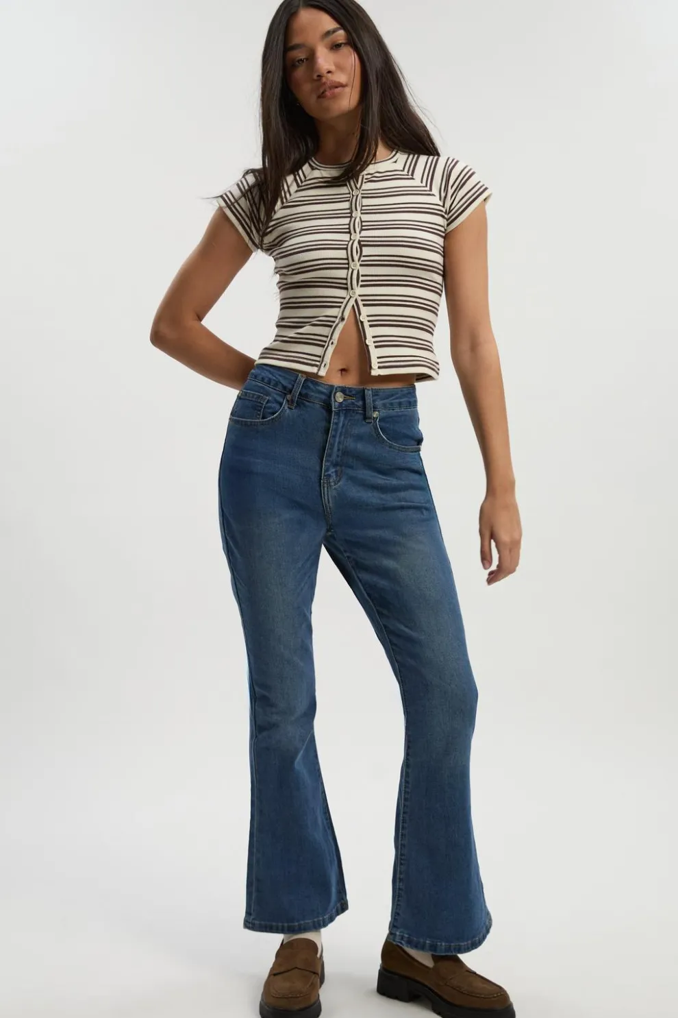 Boohoo Basics Flared Jeans | Nasty Gal
