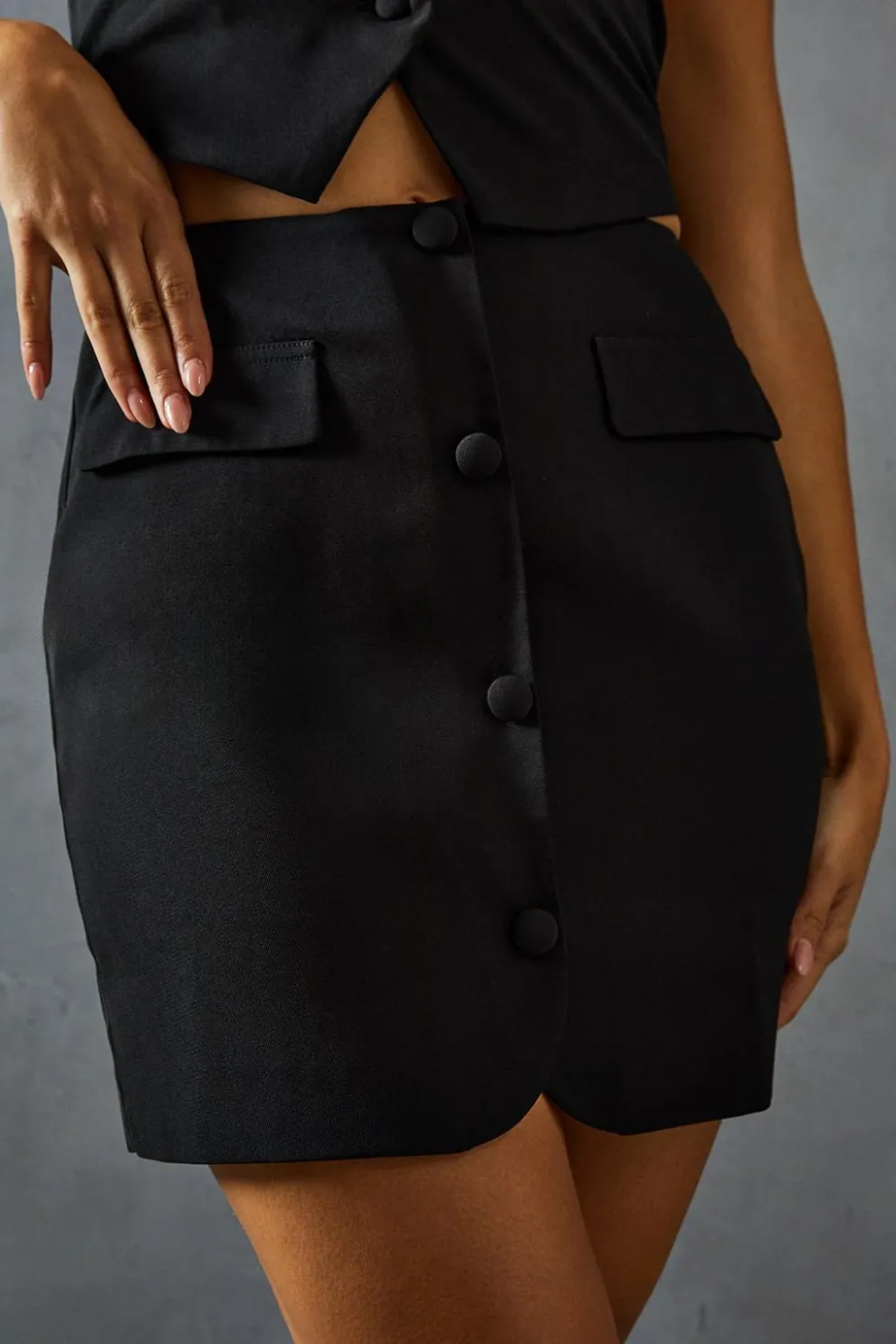 Tailored Button Down Mini Skirt | Nasty Gal