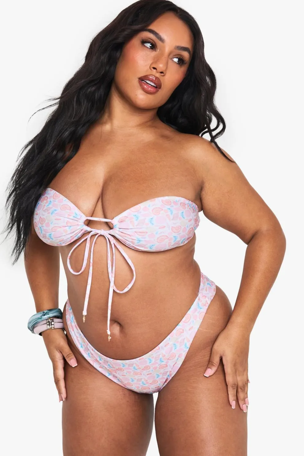 Plus Shell Print High Waist Brief | Nasty Gal