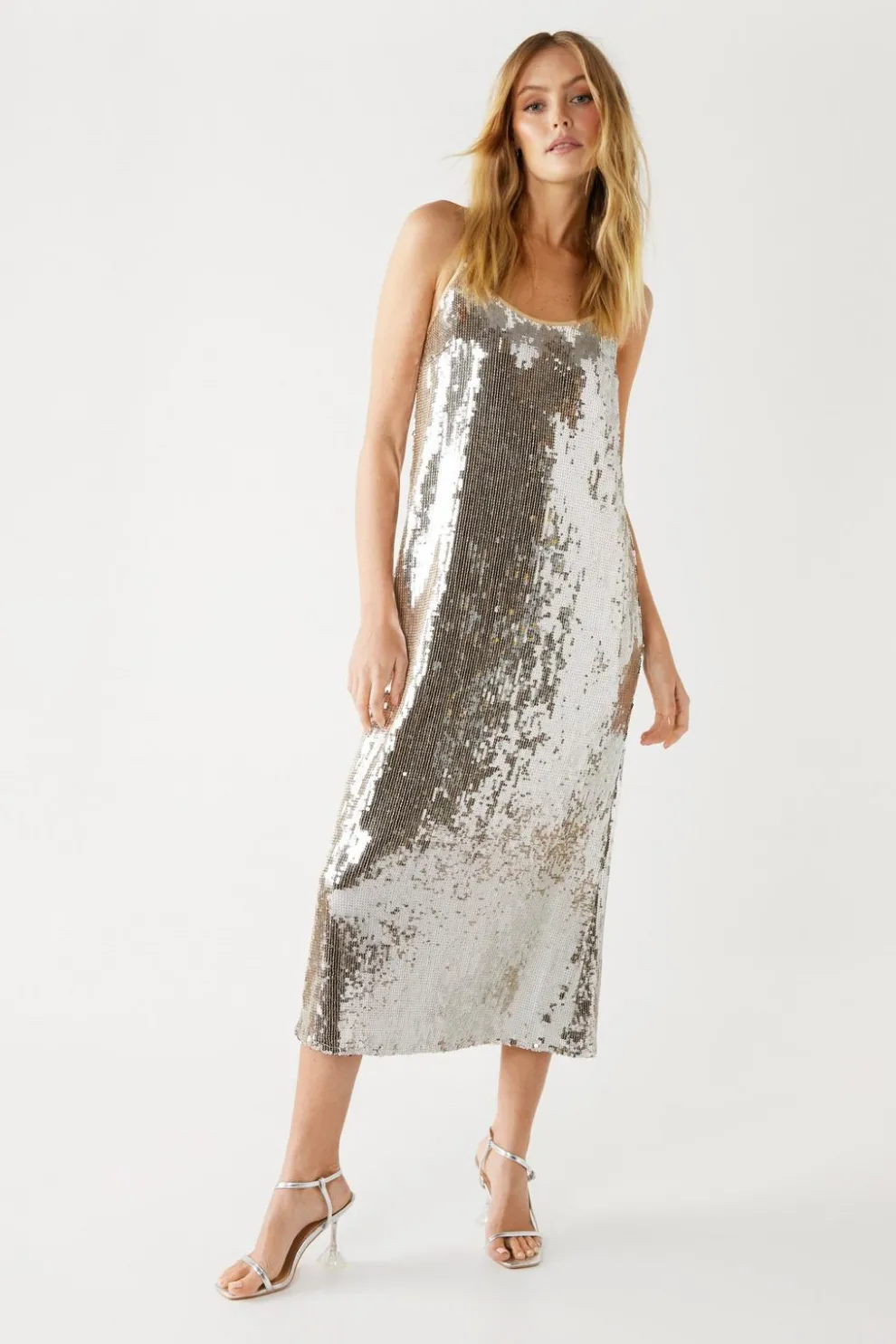 Sequin Cami Midi Dress | Nasty Gal